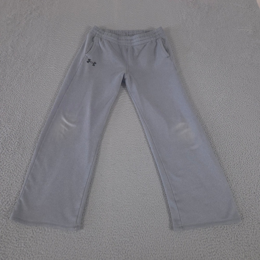 Under Armour Sweatpants Mens XS Gray Wide Leg Fleece Athletic Recycled Pockets